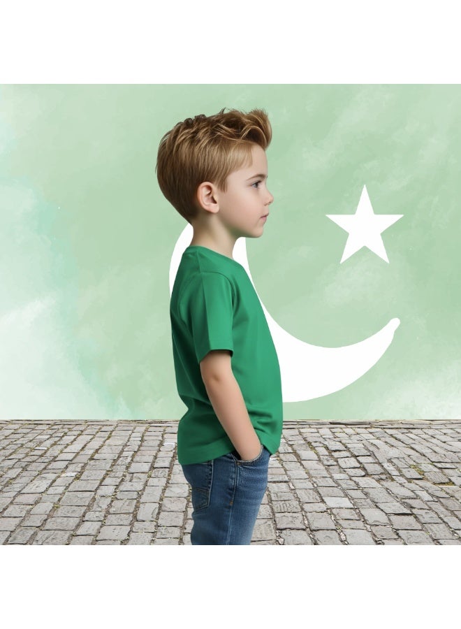 Pakistan Independence Day Kids Boys T-Shirt – Short Sleeve RoundNeck Cotton Tshirt-Ideal for Independence Day Celebrations,School Events - Image 5